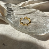 ゴールド | GRAIN SMALL RING | feu