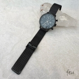 ブラック・ブラック | METAL CASUAL WATCH | feu