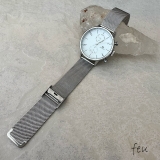 シルバー・ホワイト | METAL CASUAL WATCH | feu