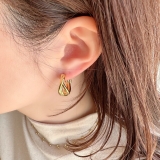 サージカルステンレスツイストフープピアス アレルギー対応素材 長時間着用OK | feu | 詳細画像11 