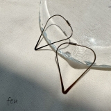 ゴールド | トライアングルピアス 華奢 フープ | feu