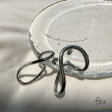 シルバー | メイキングモチーフピアス アレルギー対応素材 大ぶり | feu