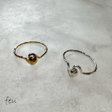SILVER925アクセントボールリング 華奢 アレルギー対応素材 | feu | 詳細画像1 