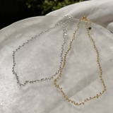 シルバー925 アクセントチェーンネックレス ショート丈 | feu | 詳細画像12