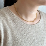 シルバー925 アクセントチェーンネックレス ショート丈 | feu | 詳細画像8
