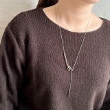 ロングネックレス アシメデザイン 着けやすい | feu | 詳細画像10 