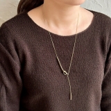 ロングネックレス アシメデザイン 着けやすい | feu | 詳細画像9 