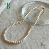 タイプＢ　　 | 淡水パールネックレス 4種類 ショート丈 | feu