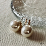 ゴールド | ピアス 樹脂パール 真鍮 | feu