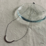 シルバー | サージカルステンレスネックレス ショート シンプルデザイン | feu