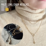 ロングネックレス 2種チェーン トレンド | feu | 詳細画像1 