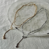 ロングネックレス 2種チェーン トレンド | feu | 詳細画像13 