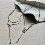 ロングネックレス 2種チェーン トレンド | feu | 詳細画像3 