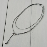 ロングネックレス 2種チェーン トレンド | feu | 詳細画像5 