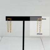 サージカルステンレスチェーンピアス 華奢 エレガント | feu | 詳細画像4 