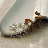 サージカルステンレスチェーンピアス 華奢 エレガント | feu | 詳細画像8 