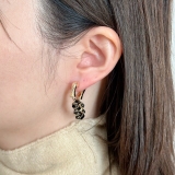 ブラックフープピアス ストーン トレンド | feu | 詳細画像11