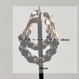 ブラックフープピアス ストーン トレンド | feu | 詳細画像4