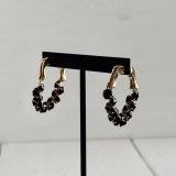 ブラックフープピアス ストーン トレンド | feu | 詳細画像5