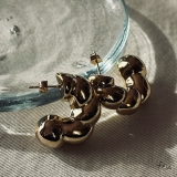 ゴールド | フープピアス ボリューム モコモコ | feu