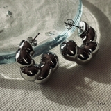 シルバー | フープピアス ボリューム モコモコ | feu