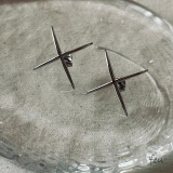 シルバー | ピアス クロスデザイン アクセントデザイン | feu