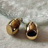 ゴールド | サージカルステンレス ボリュームピアス 金属アレルギー対応素材 | feu