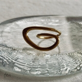 ゴールド | サージカルステンレス アレルギー対応素材 リング | feu