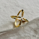 ゴールド | シルバー925 デザインリング アレルギー対応素材 | feu