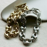 チェーンブレスレット ボリュームチェーン ユニセックス | feu | 詳細画像8 