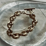 ゴールド | チェーンブレスレット ボリュームチェーン ユニセックス | feu