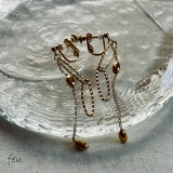 ゴールド | サージカルステンレス イヤリング 揺れる | feu