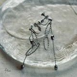 シルバー | サージカルステンレス イヤリング 揺れる | feu