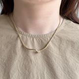 ショートネックレス ニュアンスパーツ ボールチェーン | feu | 詳細画像10 