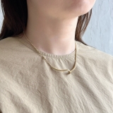 ショートネックレス ニュアンスパーツ ボールチェーン | feu | 詳細画像11 