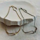 ショートネックレス ニュアンスパーツ ボールチェーン | feu | 詳細画像3 