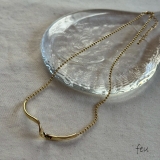 ゴールド | ショートネックレス ニュアンスパーツ ボールチェーン | feu