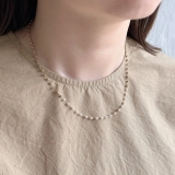 ショートネックレス ボールチェーン シルバーゴールド | feu | 詳細画像12 