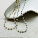 ショートネックレス ボールチェーン シルバーゴールド | feu | 詳細画像16 