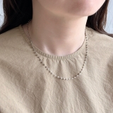 ショートネックレス ボールチェーン シルバーゴールド | feu | 詳細画像9 