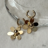 ゴールド | 花 ピアス 揺れる | feu
