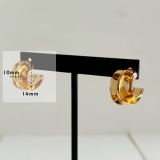 ミニフープピアス クリア樹脂 小ぶり | feu | 詳細画像7