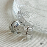 クリア | ミニフープピアス クリア樹脂 小ぶり | feu