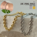 チェーンブレスレット Y2Kファッション ハートチェーン | feu | 詳細画像1 