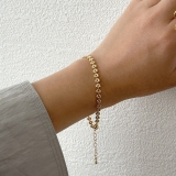 チェーンブレスレット Y2Kファッション ハートチェーン | feu | 詳細画像2 