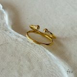 ゴールド | イヤーカフ&リング 抜け感 ２WAY | feu