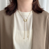 サージカルステンレス スネークネックレス スライドノット | feu | 詳細画像10 