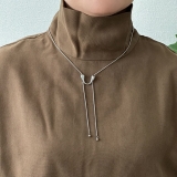 サージカルステンレス スネークネックレス スライドノット | feu | 詳細画像14 