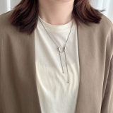 サージカルステンレス スネークネックレス スライドノット | feu | 詳細画像15 