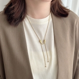 サージカルステンレス スネークネックレス スライドノット | feu | 詳細画像9 